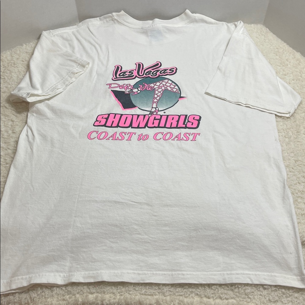 Las‎ Vegas Déjà Vu Showgirls Coast to Coast Graphic Tee XL Y2K Vegas Club Shirt